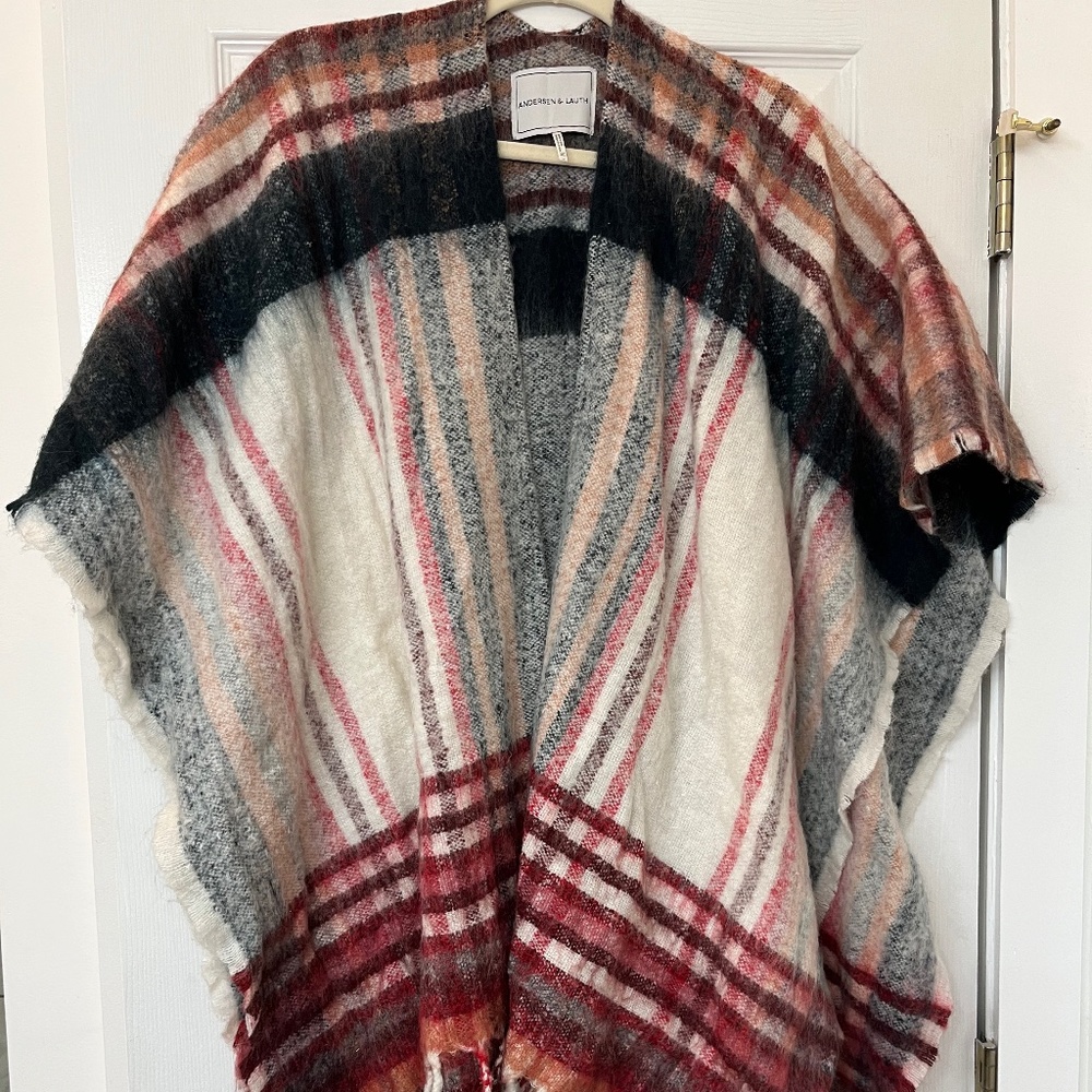 Anthropologie Plaid Poncho